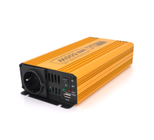 Інвертор напруги Mexxsun MXSPSW-600, 12V/220V, 600W з правильною синусоїдою, 1 Shuko, 1 USB, клемні дроти, Q8