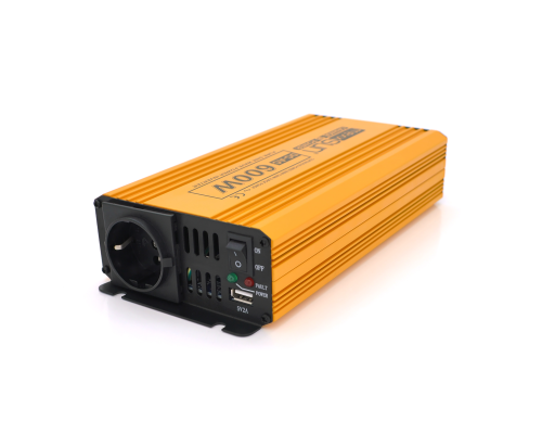 Інвертор напруги Mexxsun MXSPSW-600, 12V/220V, 600W з правильною синусоїдою, 1 Shuko, 1 USB, клемні дроти, Q8 Інвертор напруги Mexxsun MXSPSW-600, 12V/220V, 600W з правильною синусоїдою, 1 Shuko, 1 USB, клемні дроти, Q8