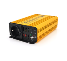 Інвертор напруги Mexxsun MXSPSW-300, 12V/220V, 300W з правільною синусоїдою, 1 Shuko, клемні дроти, Q8