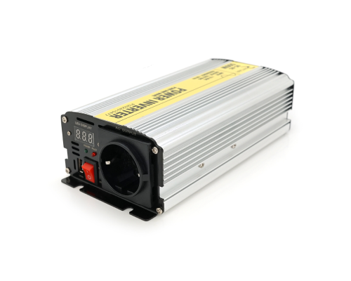 Інвертор напруги RITAR RSC-500, 12V/220V, 500W з правільною синусоїдою, 1xShuko, 1xUSB, клемні дроти, BOX, Q20