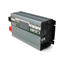 Інвертор напруги Demuda DMDPSW-1000W, 12V/220V, 1000W з правильною синусоїдою, 2 універсальні розетки, 2 USB, Rj 45, клемні дроти, Q6