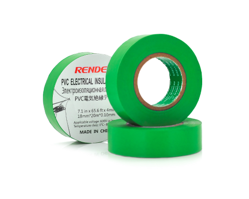 Ізолента RENDER 0,10 мм*18 мм*20 м (зелена), temp:-10+80°С, 2000V, розтяж-180%, міцність 20Н/см, Агдезія 0,42кг/25мм, 10 шт. в уп. ціна за упак.