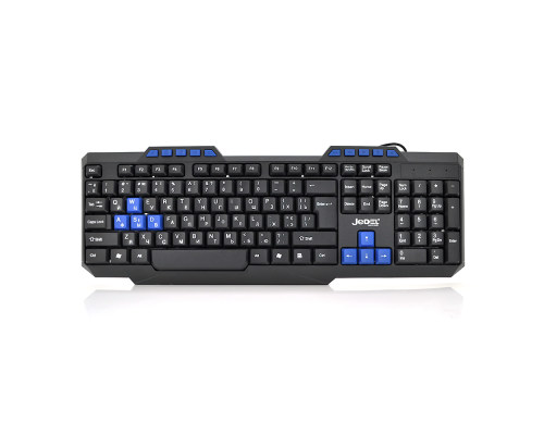Клавіатура USB Jedel K518, (Eng / Pyc / Укр), (435х130х21), 112k, Black, Box