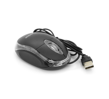 Миша USB Merlion MS-Zero, довжина кабелю 115см, 2 кнопки + scroll, (98х60х36 мм), Black, Q200