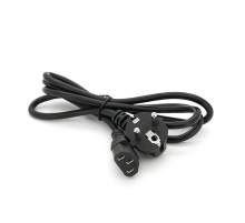Кабель живлення Schuko PC-186 CEE7 / 7-C13, 1.5M, 0.5mm, OEM (євровилка) Q25 / 250