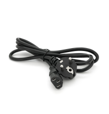 Кабель живлення Schuko PC-186 CEE7 / 7-C13, 1.5M, 0.5mm, OEM (євровилка) Q25 / 250