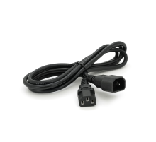 Кабель живлення вторинний PC-monitor 1.8m, 0.75mm, 3pin, IEC C13-C14, OEM Q200