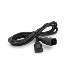 Кабель живлення вторинний PC-monitor 1.8m, 0.75mm, 3pin, IEC C13-C14, OEM Q200