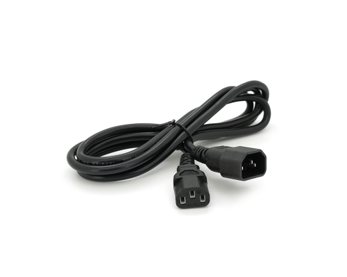 Кабель живлення вторинний PC-monitor 1.8m, 0.75mm, 3pin, IEC C13-C14, OEM Q200