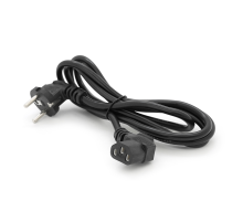 Кабель живлення Schuko кутовий PC-186A CEE7 / 17-C13, 1.8M, 0.75mm, євровилках під 90 градусів, OEM Q25 / 200