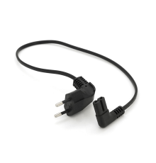 Кабель питания 0.5m, 0.5mm, PC-184/2 CEE7/16-C7 2 pin (для бытовой техники), Black, 90° OEM Q50