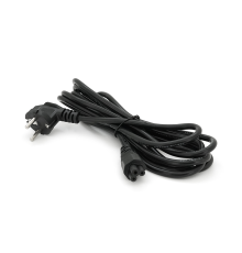 Кабель живлення Schuko PC-186 CEE7 / 17-IEC C5, 3.0M, 0.75mm, для ноутбука, OEM Q15 / 120