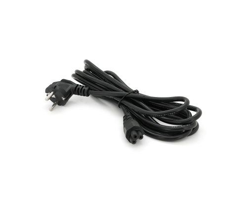 Кабель живлення Schuko PC-186 CEE7 / 17-IEC C5, 3.0M, 0.75mm, для ноутбука, OEM Q15 / 120