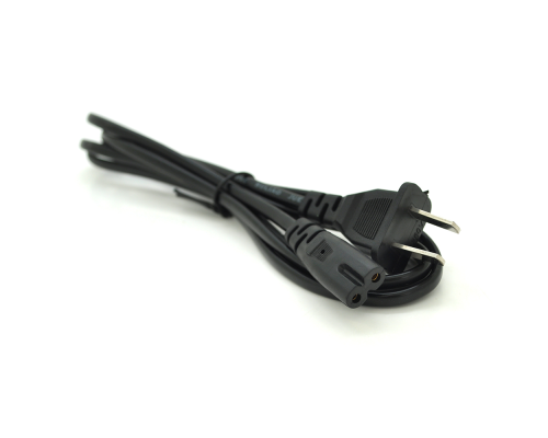 Кабель живлення CN 1.2m, 0.5mm, PC-184/2 A-C7 2 pin (американський роз'єм), Black, OEM Q50