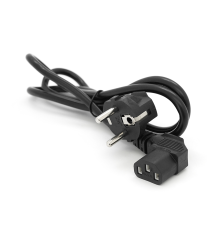 Кабель живлення Schuko кутовий PC-186A CEE7 / 7-C13, 1.2M, 0.75mm, євровилках під 90 градусів, OEM Q24/300