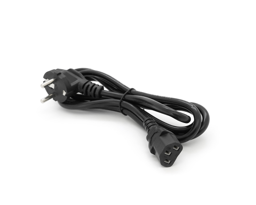Кабель живлення Schuko PC-186 CEE7 /7-C13, 1.8M, 0.75mm, OEM (євровилках) Q25 / 200