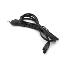 Кабель живлення 1.8m, 0.75mm, PC-184/2 CEE7/16-C7-1CM8155 2 pin (для побутової техніки), Black, OEM, МЕДЬ!!!