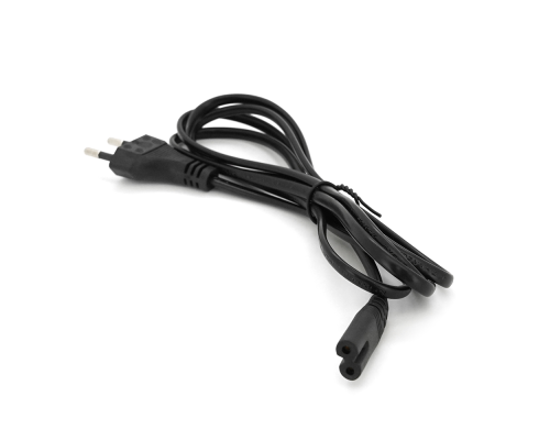 Кабель живлення 1.8m, 0.75mm, PC-184/2 CEE7/16-C7-1CM8155 2 pin (для побутової техніки), Black, OEM, МЕДЬ!!!