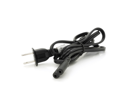 Кабель живлення CN 1.5m, 0.5mm, PC-184/2 A-C7 2 pin (американський роз'єм), Black, OEM Q50