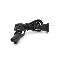 Кабель живлення CN 0.7m, 0.5mm, PC-184/2 A-C7 2 pin (американський роз'єм), Black, OEM Q50