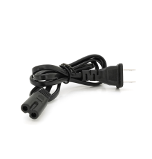 Кабель живлення CN 0.7m, 0.5mm, PC-184/2 A-C7 2 pin (американський роз'єм), Black, OEM Q50