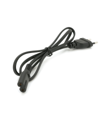 Кабель живлення 1.0m, 0.5mm, PC-184/2 CEE7 / 16-C7 2 pin (для побутової техніки), Black, OEM Q600