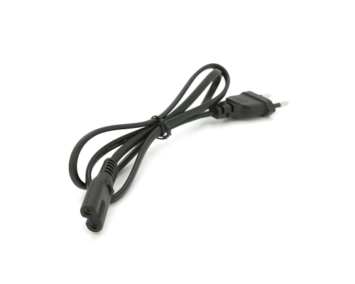Кабель живлення 1.0m, 0.5mm, PC-184/2 CEE7 / 16-C7 2 pin (для побутової техніки), Black, OEM Q600