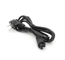 Кабель живлення Schuko PC-186 CEE7 / 17-IEC C5, 1.8M, 0.75mm, для ноутбука, OEM Q25 / 250