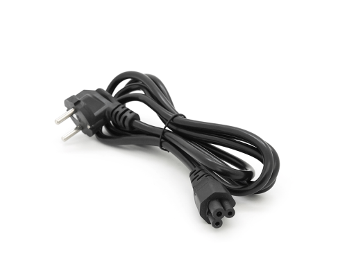 Кабель живлення Schuko PC-186 CEE7 / 17-IEC C5, 1.8M, 0.75mm, для ноутбука, OEM Q25 / 250