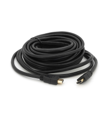 Кабель Merlion HDMI-HDMI HIGH SPEED 10m, v1.4, OD-7.5mm, круглий Black, коннектор Black, (Пакет) Q50