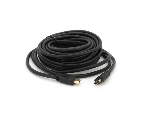 Кабель Merlion HDMI-HDMI HIGH SPEED 10m, v1.4, OD-7.5mm, круглий Black, коннектор Black, (Пакет) Q50