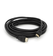 Кабель Merlion HDMI-HDMI HIGH SPEED 5.0m, v1.4, OD-7.5mm, круглий Black, коннектор Black, (Пакет) Q100