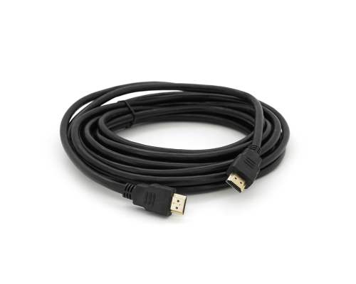 Кабель Merlion HDMI-HDMI HIGH SPEED 5.0m, v1.4, OD-7.5mm, круглий Black, коннектор Black, (Пакет) Q100