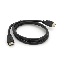 Кабель Merlion HDMI-HDMI HIGH SPEED 1.5m, v1.4, OD-7.5mm, круглий Black, коннектор Black, (Пакет) Q250