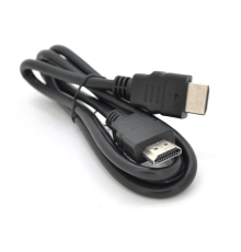 Кабель Merlion HDMI-HDMI HIGH SPEED Premium 1m, v1.4, OD-7.5mm, круглий Black, коннектор Black, (Пакет), Q350