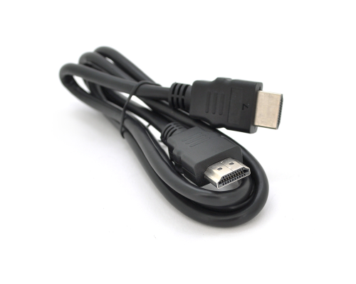 Кабель Merlion HDMI-HDMI HIGH SPEED Premium 1m, v1.4, OD-7.5mm, круглий Black, коннектор Black, (Пакет), Q350