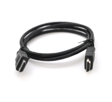 Кабель Merlion HDMI-HDMI HIGH SPEED 1.2m, v1.4, OD-7.5mm, круглий Black, коннектор Black, (Пакет) Q250