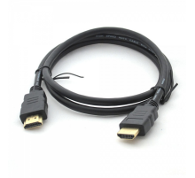 Кабель Merlion HDMI-HDMI HIGH SPEED 0.8m, v1.4, OD-7.5mm, круглий Black, коннектор Black, (Пакет) Q500