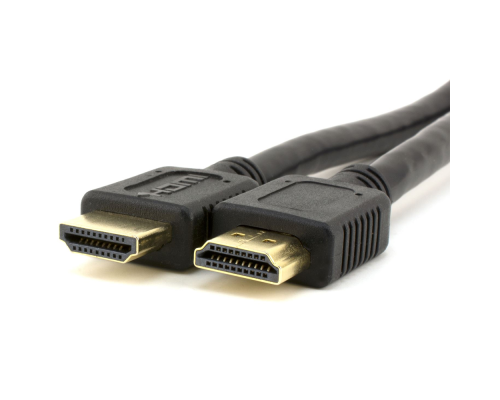 Кабель Merlion HDMI-HDMI HIGH SPEED 0.3m, v1.4, OD-7.5mm, круглый Black, коннектор Black, (Пакет) Q250