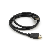 Кабель Merlion HDMI-HDMI HIGH SPEED 1m, v1.4, OD-7.5mm, круглий Black, коннектор Black, (Пакет), Q400