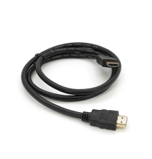 Кабель Merlion HDMI-HDMI HIGH SPEED 1m, v1.4, OD-7.5mm, круглий Black, коннектор Black, (Пакет), Q400