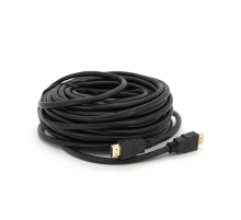 Кабель Merlion HDMI-HDMI HIGH SPEED 15m, v1.4, OD-7.5mm, круглий Black, коннектор Black, (Пакет) Q32