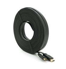 Кабель Merlion HDMI-HDMI 20m, v1.4, плоский Black, (Пакет), Q30
