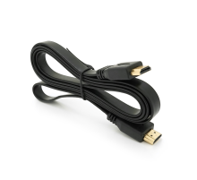 Кабель Merlion HDMI-HDMI 1.5m, v1.4, плоский Black, (Пакет), Q150