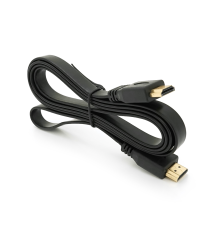 Кабель Merlion HDMI-HDMI 1.5m, v1.4, плоский Black, (Пакет), Q150
