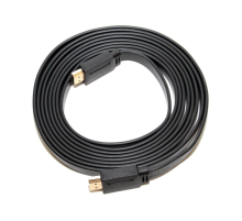 Кабель Merlion HDMI-HDMI 3.0m, v1.4, плоский Black, (Пакет), Q150