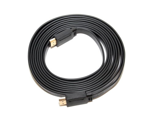Кабель Merlion HDMI-HDMI 3.0m, v1.4, плоский Black, (Пакет), Q150