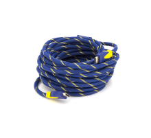 Кабель HDMI-HDMI 10m, v1.4, OD-8.0mm, 2 фільтра, обплетення, круглий Blue / Gold, коннектор Blue-yellow, (Пакет) Q50