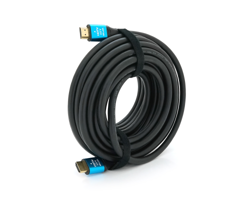 Кабель Merlion HDMI-HDMI 4Kx2K Ultra HD, 10.0m, v2,0, круглий Black, коннектор Blue, Blister-box, Q20 Кабель Merlion HDMI-HDMI 4Kx2K Ultra HD, 10.0m, v2,0, круглий Black, коннектор Blue, Blister-box, Q20