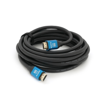 Кабель Merlion HDMI-HDMI 4Kx2K Ultra HD, 5.0m, v2,0, круглий Black, коннектор Blue, Blister-box, Q50